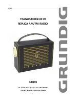 Preview for 1 page of Grundig GTB59 Instruction Manual