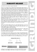 Предварительный просмотр 24 страницы Grundig GWT 2000 User Manual