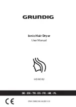 Preview for 1 page of Grundig HD 8082 User Manual