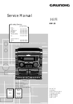 Предварительный просмотр 1 страницы Grundig KM 13 Service Manual