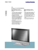 Предварительный просмотр 1 страницы Grundig LXW 82-9622 DL Specifications