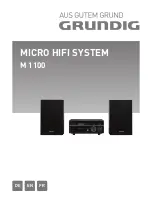 Preview for 1 page of Grundig M 1100 Manual