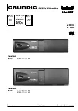 Preview for 1 page of Grundig MCD 36 Service Manual