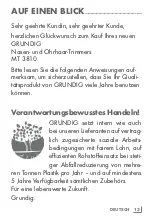 Preview for 13 page of Grundig MT 3810 Instruction Manual