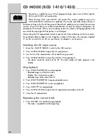 Preview for 10 page of Grundig RCD 1410 User Manual