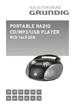 Grundig RCD 1445 USB Manual предпросмотр