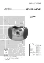 Предварительный просмотр 1 страницы Grundig RR 440 CD Service Manual