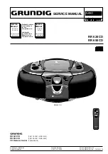 Предварительный просмотр 1 страницы Grundig RR 620 CD Service Manual