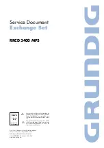 Предварительный просмотр 1 страницы Grundig RRCD 3400 MP3 Service Manual