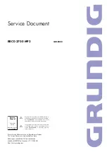 Предварительный просмотр 1 страницы Grundig RRCD 3700 MP3 Service Document