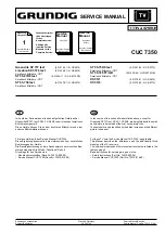 Предварительный просмотр 1 страницы Grundig ST 55-725 FT/GB Service Manual