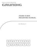 Grundig Stand floor Mounting Manual предпросмотр