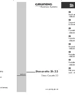 Grundig Steno-Cassette 30 Manual preview