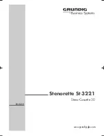 Grundig Stenorette St 3221 Manual preview