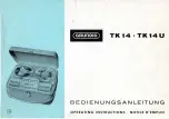 Preview for 1 page of Grundig TK 14 Operating Instructions Manual