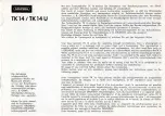 Предварительный просмотр 3 страницы Grundig TK 14 Operating Instructions Manual