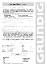 Preview for 38 page of Grundig WK 6330 User Manual