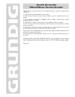 Preview for 80 page of Grundig WTR 3000 BT Manual