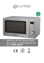 Предварительный просмотр 1 страницы Grunkel MWG-25DXT Instruction Manual