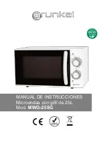 Предварительный просмотр 1 страницы Grunkel MWG-25SG Instruction Manual