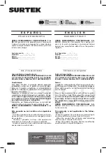 Preview for 12 page of Grupo Urrea SURTEK SK403D User Manual And Warranty