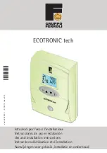 Предварительный просмотр 1 страницы Gruppo Ferroli ECOTRONIC tech Use And Installation Instructions