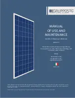GRUPPOSTG VE1ZZPV W Series Manual Of Use And Maintenance preview
