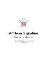 Preview for 1 page of Gryphon Antileon Signature Owner'S Manual