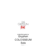 Gryphon COLOSSEUM Solo Owner'S Manual preview