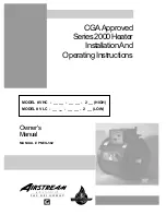 GSi Airstream 2000 Series Installation And Operating Instructions Manual preview