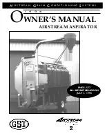 GSi AIRSTREAM Owner'S Manual предпросмотр