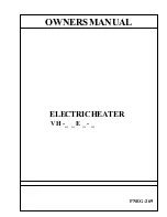 Предварительный просмотр 1 страницы GSi VH-E Series Owner'S Manual