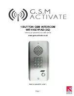 Предварительный просмотр 1 страницы GSM Activate 3GINT1 Manual