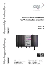 Preview for 1 page of GSS AR 4201 Assembly Instructions Manual