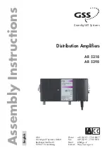 GSS AR 5218 Assembly Instructions предпросмотр