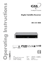 GSS DRS 550 HDMI Operating Instructions Manual preview