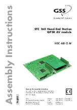 Предварительный просмотр 1 страницы GSS HDC 460 CI AV Assembly Instructions Manual