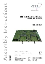 Предварительный просмотр 1 страницы GSS HDC 480 CI AV Assembly Instructions Manual