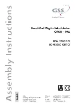 GSS HDM 2380 OIRT CI Assembly Instructions Manual preview