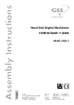 GSS HDMC 1000 C Assembly Instructions Manual preview