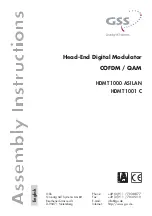 GSS HDMT 1000 ASI LAN Assembly Instructions Manual preview