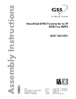 Preview for 1 page of GSS HDMT 1000 MPTS Assembly Instructions Manual