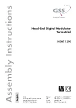 GSS HDMT 1290 Assembly Instructions Manual preview