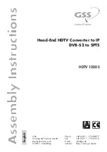 Preview for 1 page of GSS HDTV 1000 S Assembly Instructions Manual