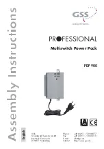 GSS PDP 900 Assembly Instructions предпросмотр