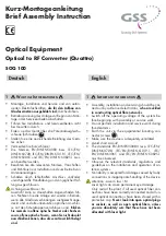 GSS SOQ 100 Brief Assembly Instruction предпросмотр