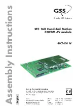 Предварительный просмотр 1 страницы GSS STC 160 Assembly Instructions Manual