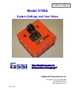 GSSI 5103A System Settings And User Notes preview