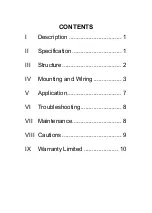 Preview for 2 page of GST C-9602LW-NG Installation And Operation Manual