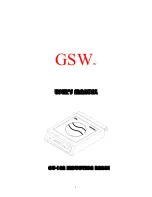 Preview for 1 page of GSW CU-18A User Manual